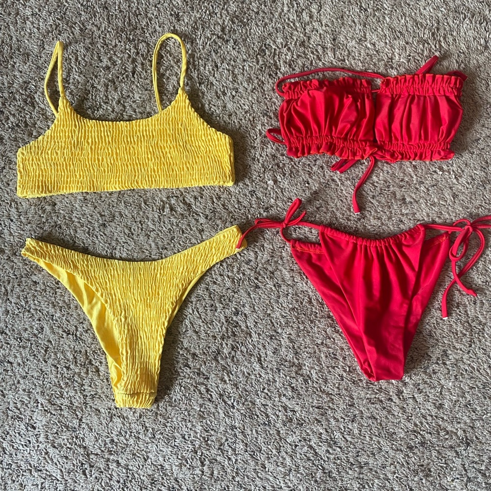 Two Shein bikini swimsuits